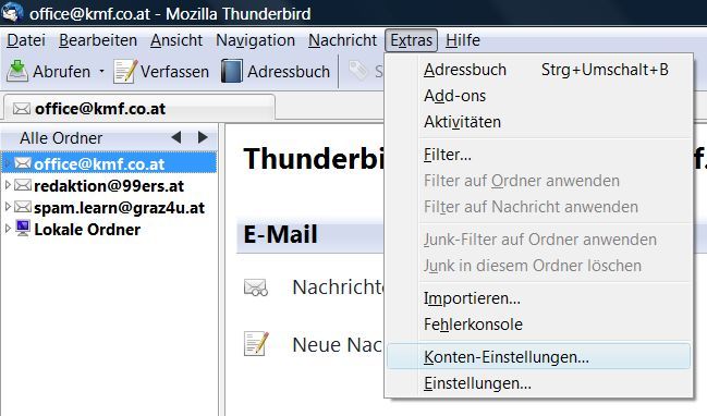 Thunderbird 3 Neues Konto Anlegen Graz4u